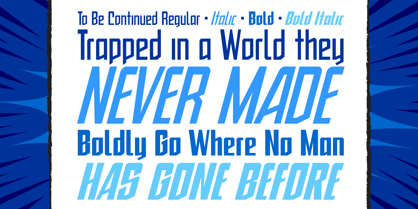 To Be Continued Font Poster #1