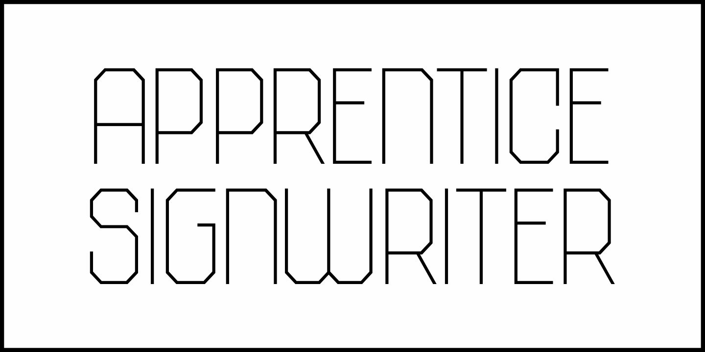Apprentice Signwriter Font Poster #2