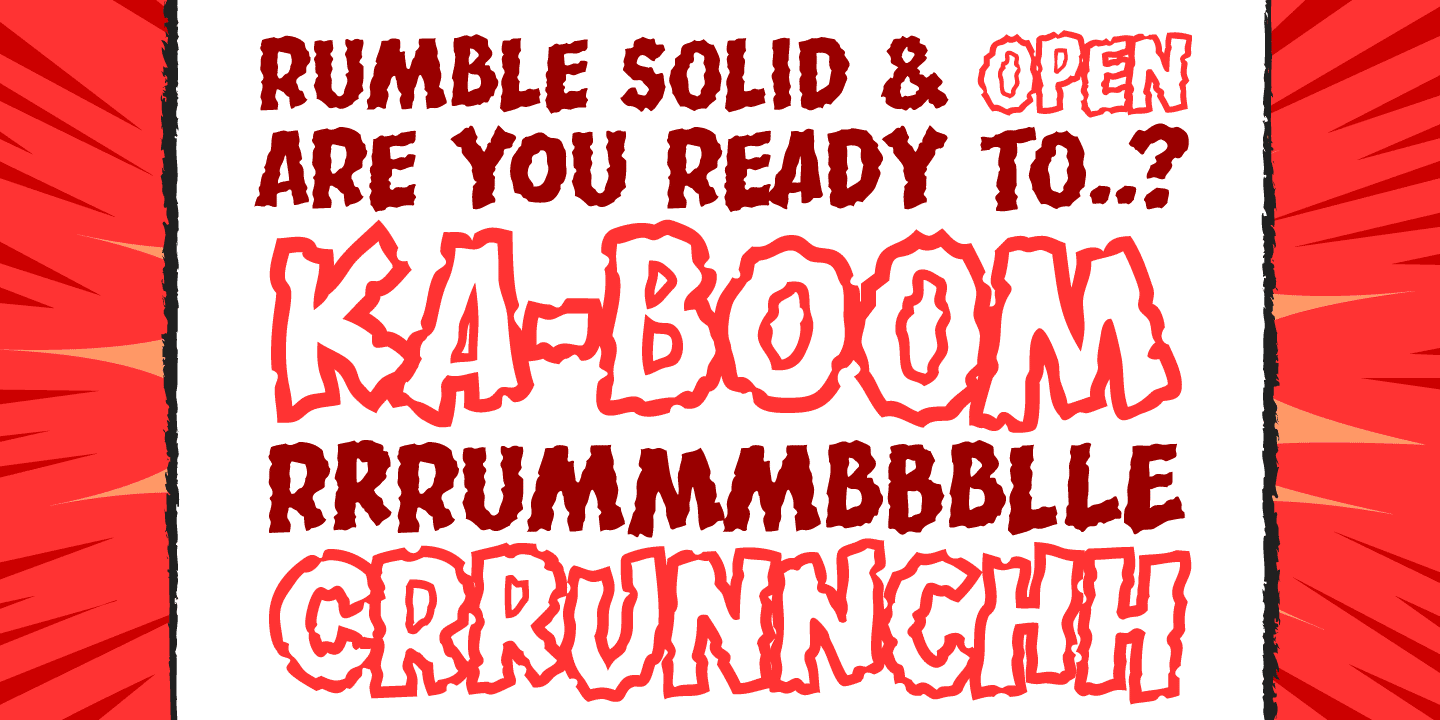 Rumble Font Poster #1