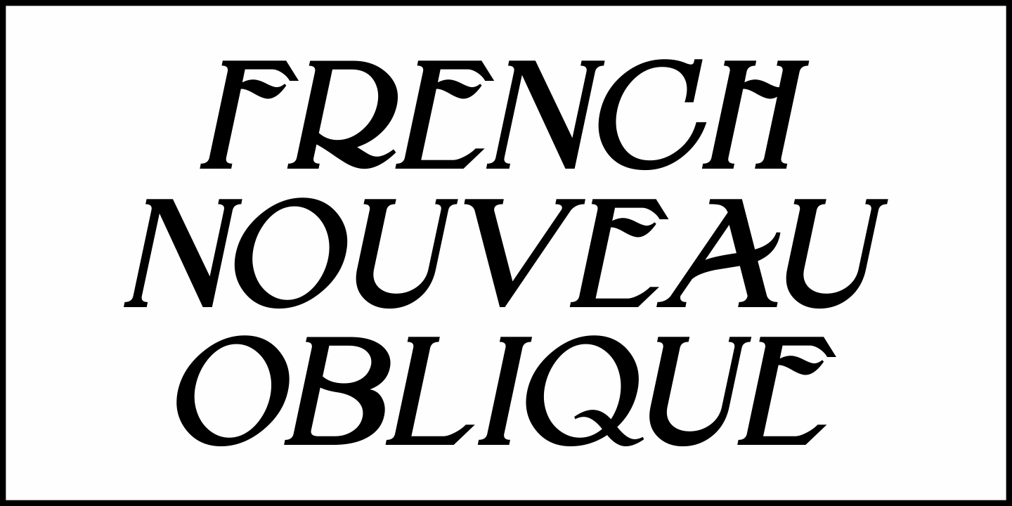 French Nouveau Font Poster #4