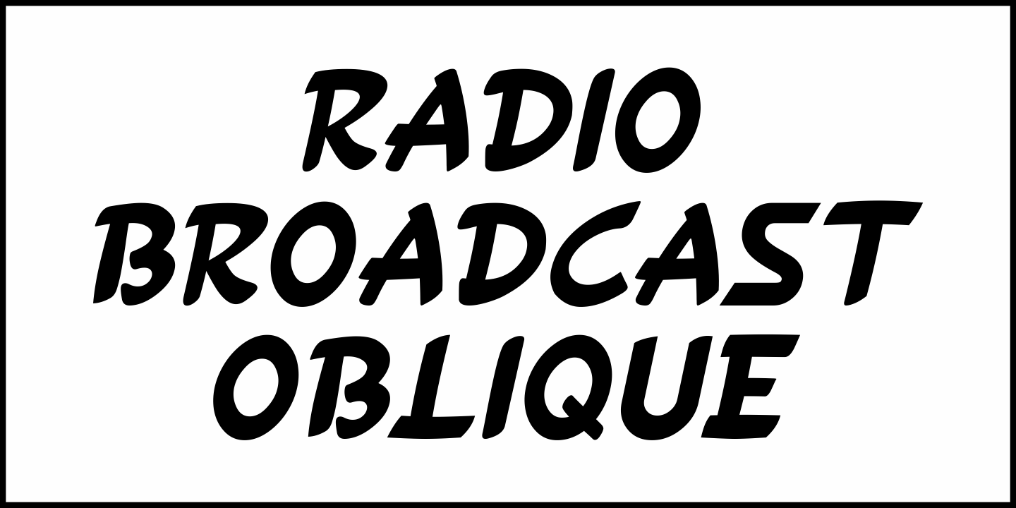 Radio Broadcast Font Poster #4
