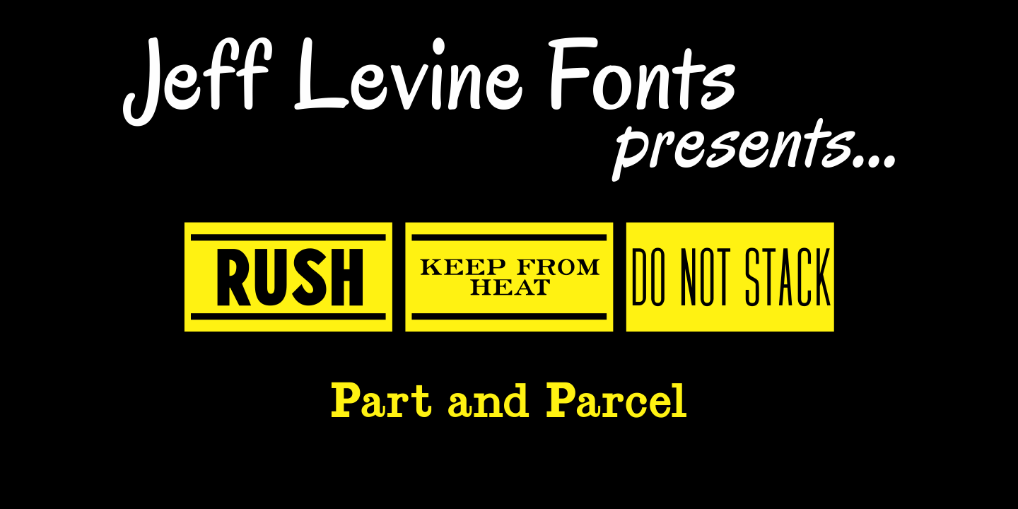 Part and Parcel Font Family Poster