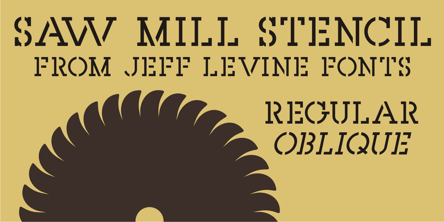 Saw Mill Stencil Font Family Poster