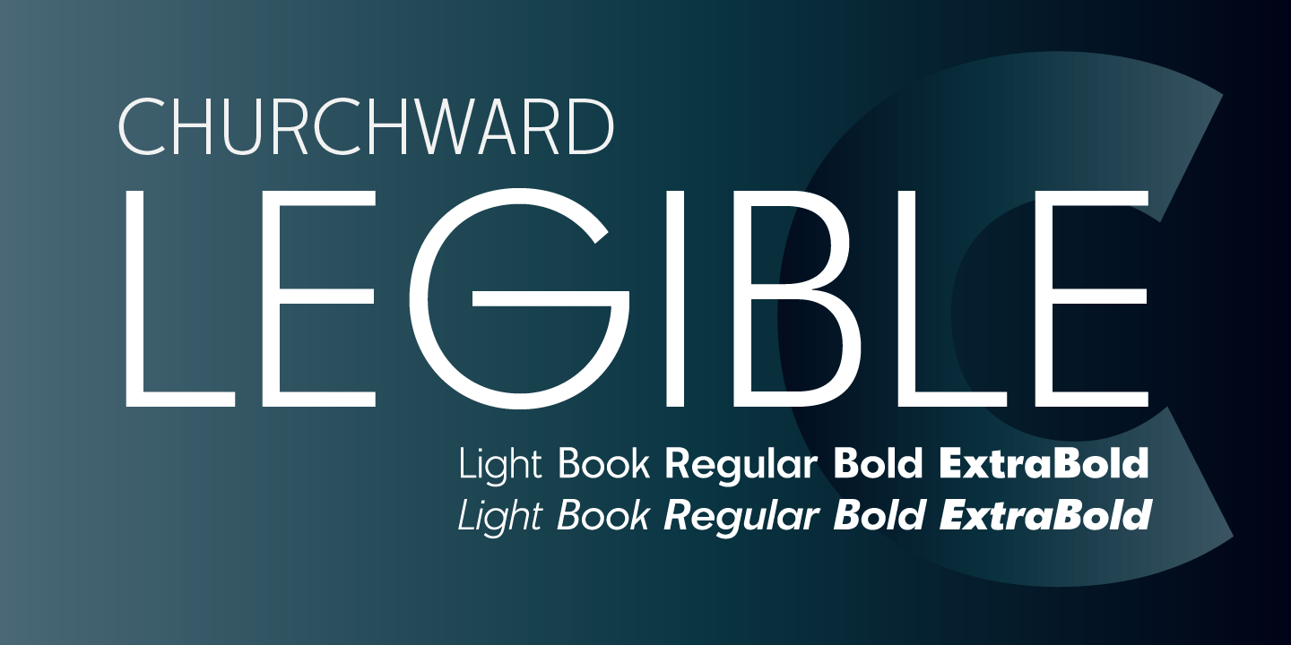 Churchward Legible Font Poster #1
