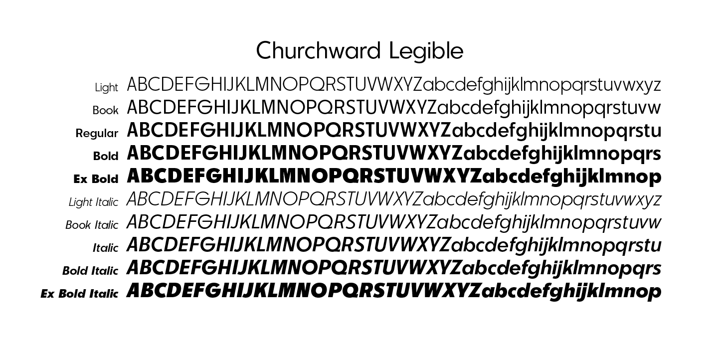 Churchward Legible Font Poster #5