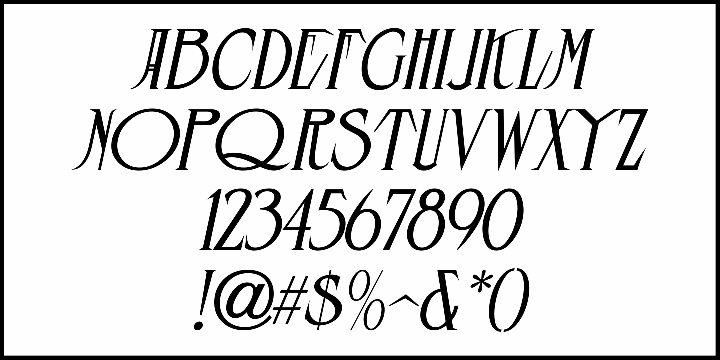 Elegant Showcard Font Poster #1