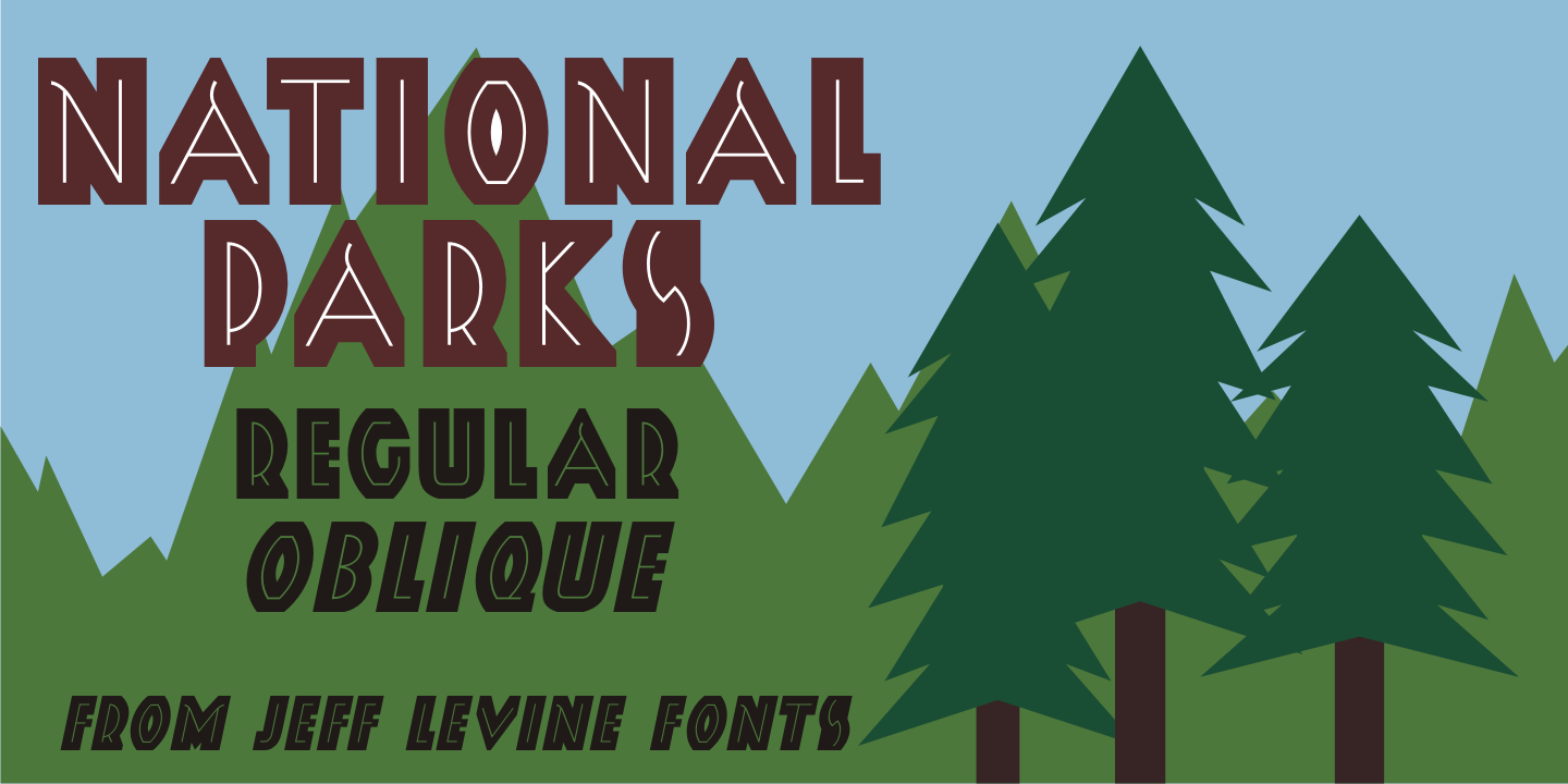 National Parks Font Family Poster