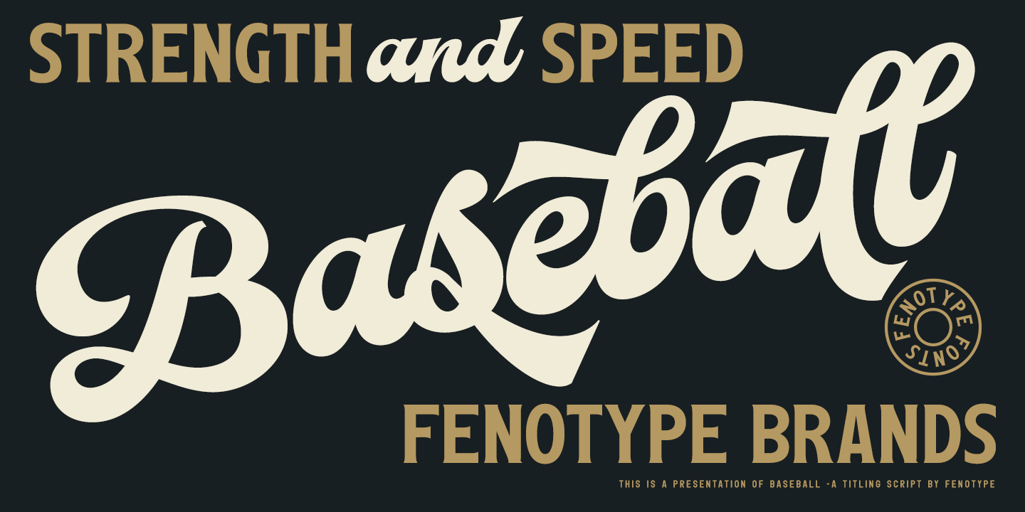 Baseball Font Poster #1