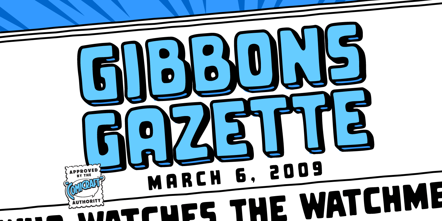 Gibbons Gazette Font Poster