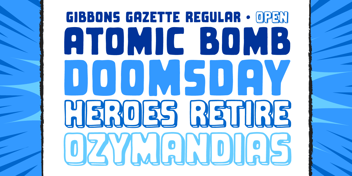 Gibbons Gazette Font Poster #1