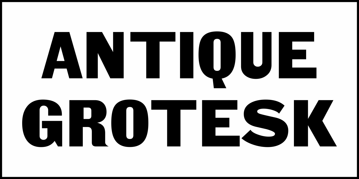 Antique Grotesk Font Poster #1