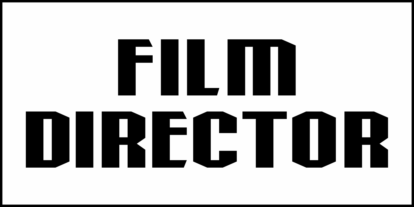Film Director Font Poster #2