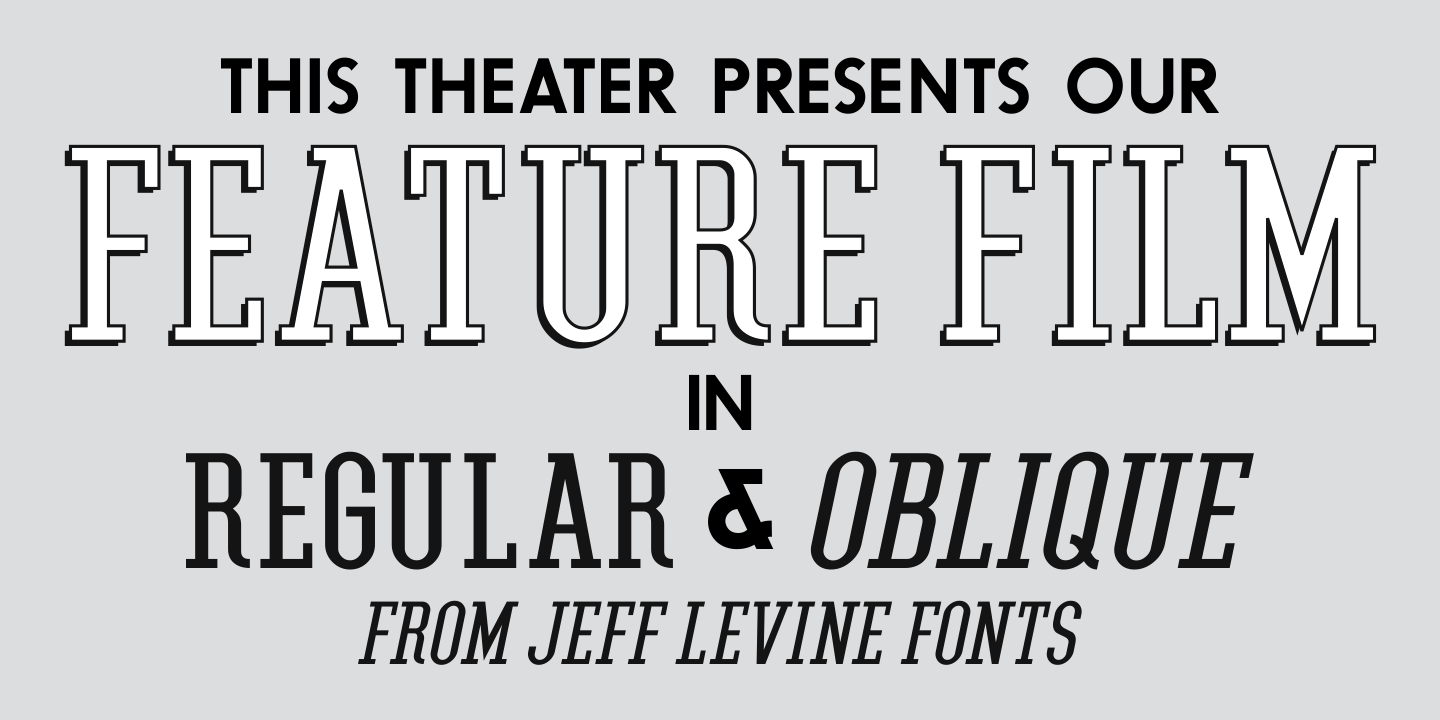 Feature Film Font Family Poster