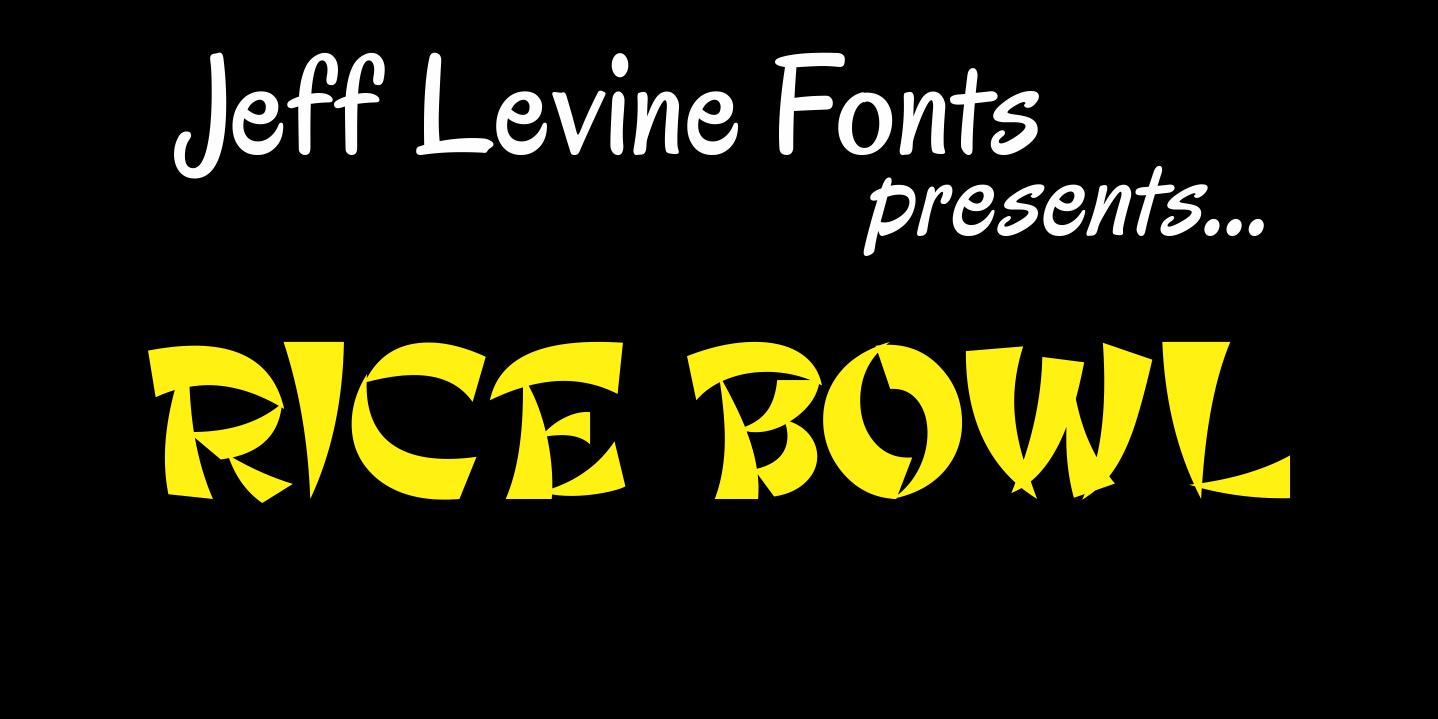 Rice Bowl Font Poster #1