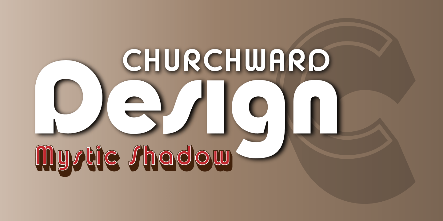Churchward Design Mystic Shadow Font Poster #1
