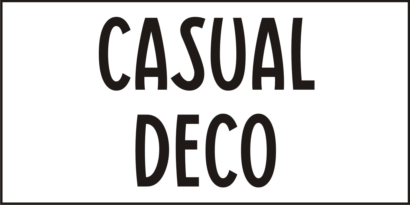Casual Deco Font Poster #1