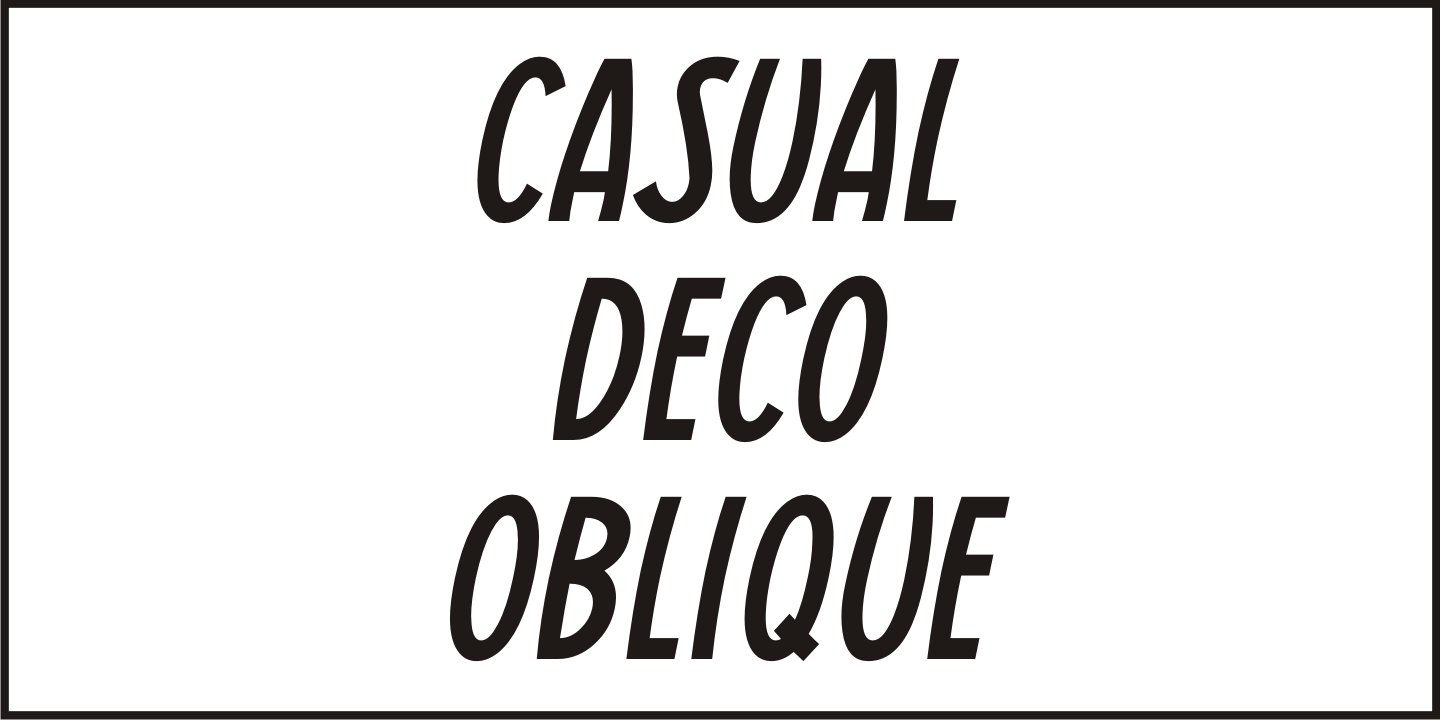 Casual Deco Font Poster #1
