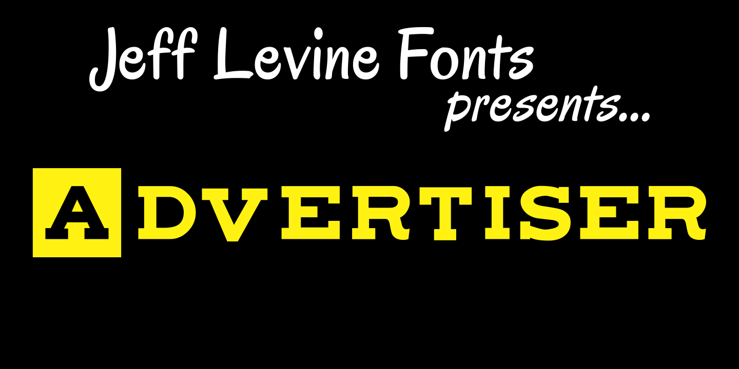 Advertiser Font Poster #1