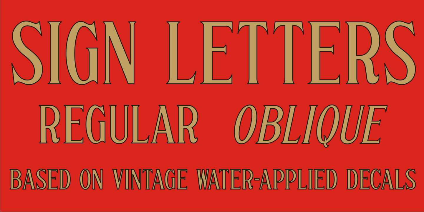 Sign Letters Font Family Poster