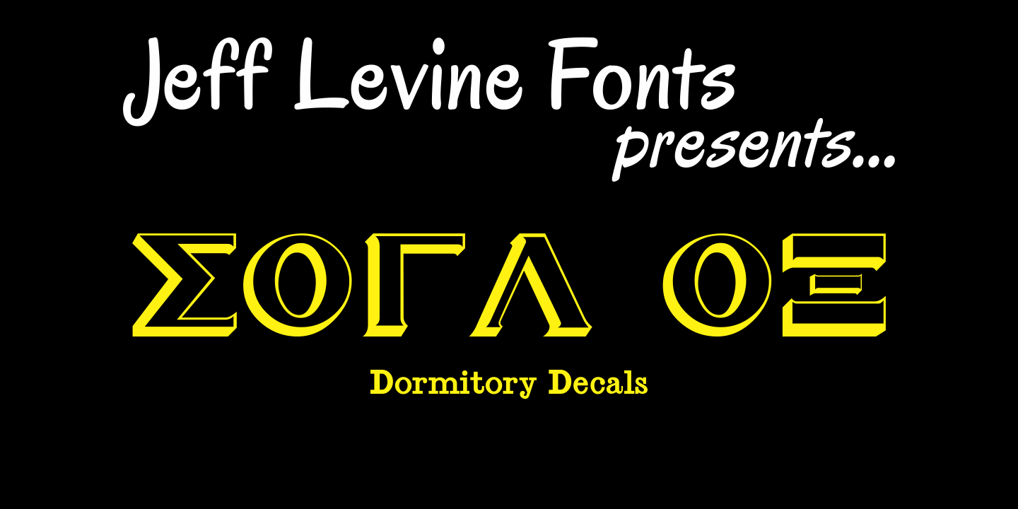 Dormitory Decals Font Poster #1