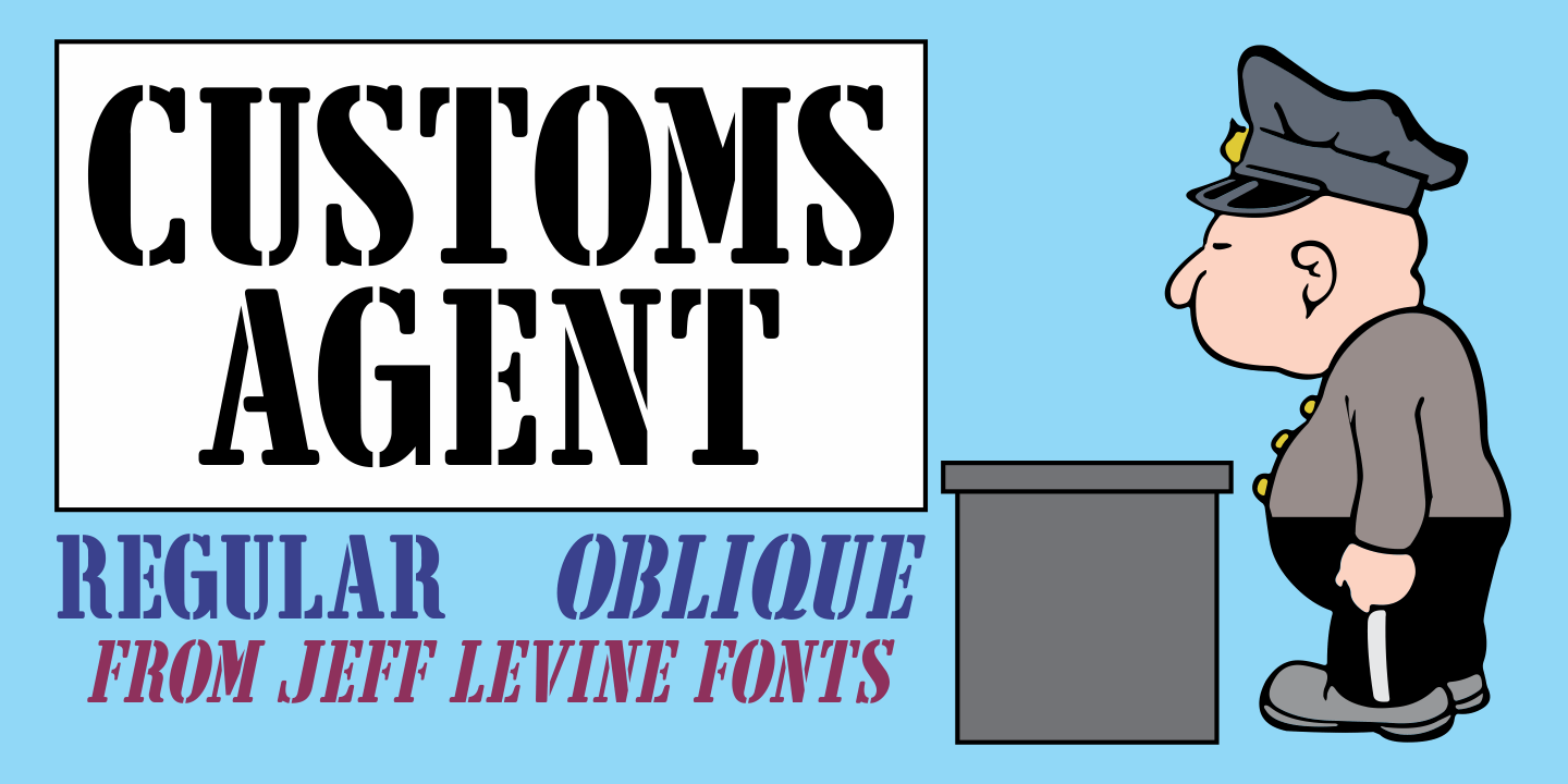 Customs Agent Font Poster #1