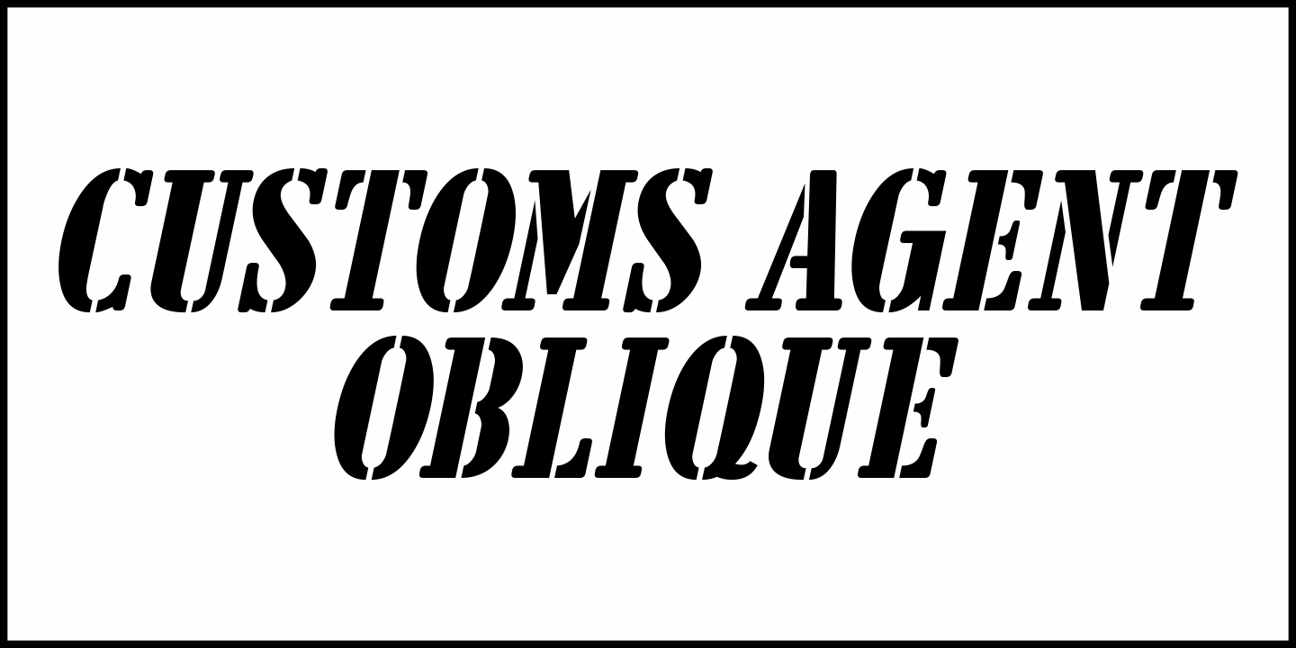 Customs Agent Font Poster #4
