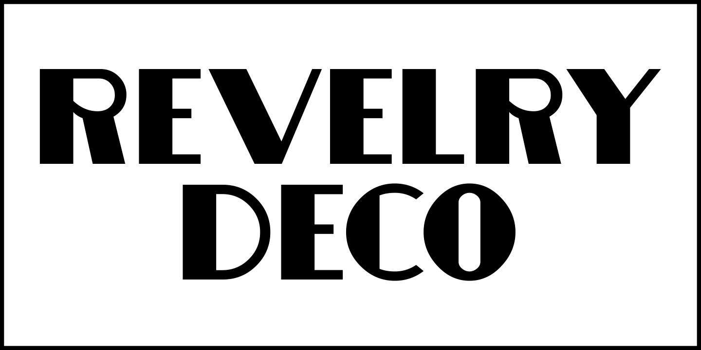 Revelry Deco Font Poster #2