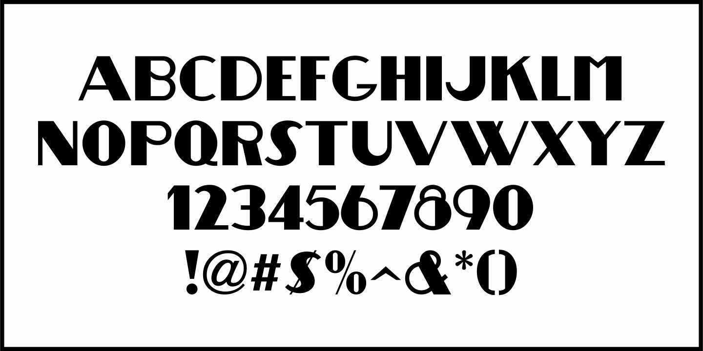Revelry Deco Font Poster #3