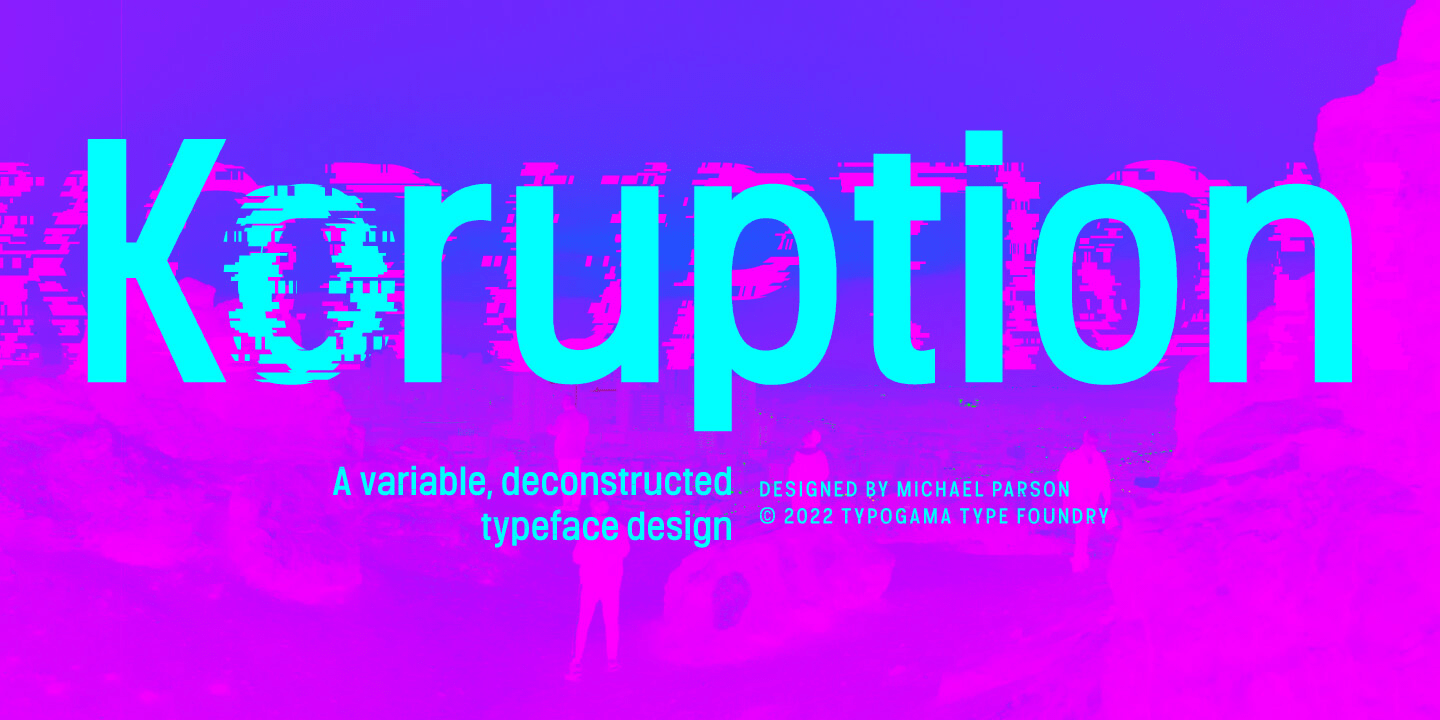 Koruption Font Poster #1