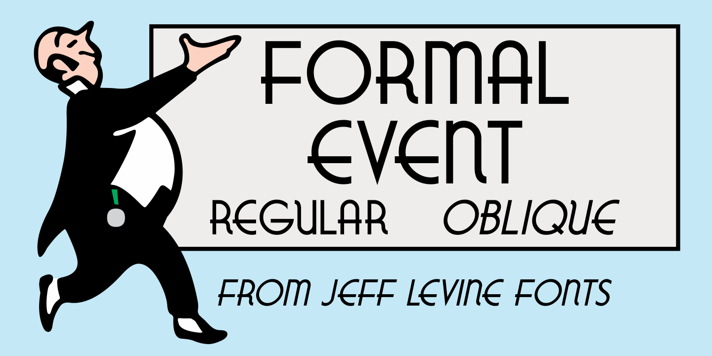 Formal Event Font Family Poster