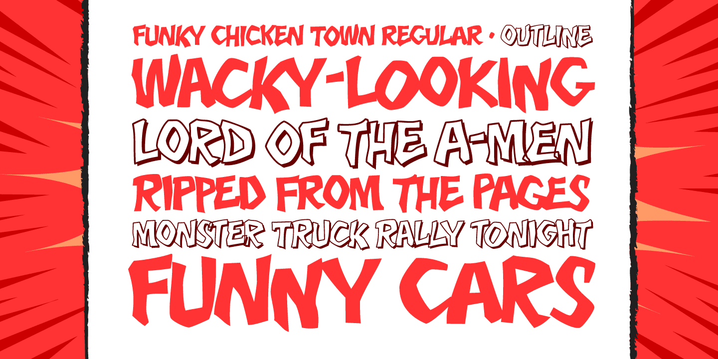 Funky Chicken Town Font Poster #1