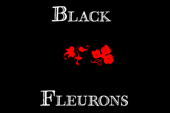 Black Fleurons Font Family Poster