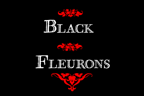 Black Fleurons Font Poster #1