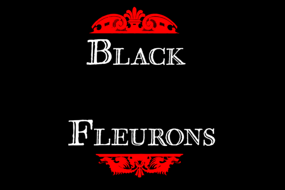 Black Fleurons Font Poster #1