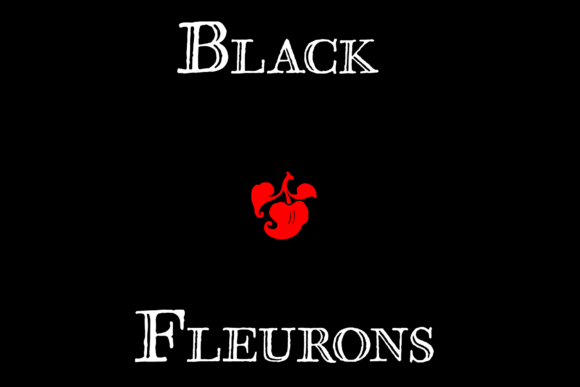 Black Fleurons Font Poster #1