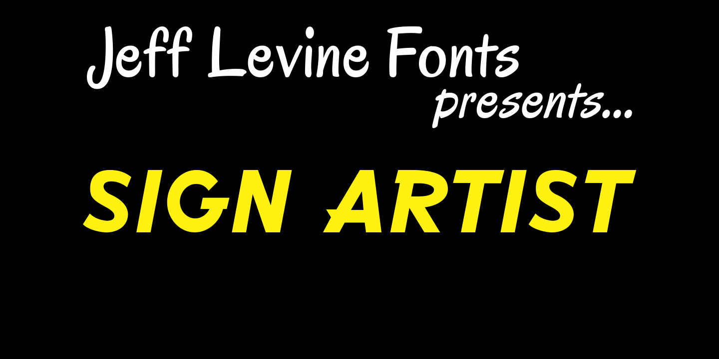 Sign Artist Font Poster #1