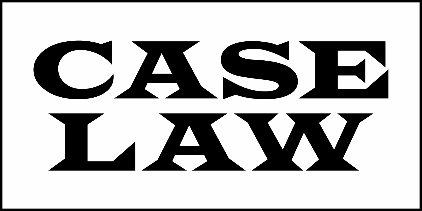 Case Law Font Poster #1