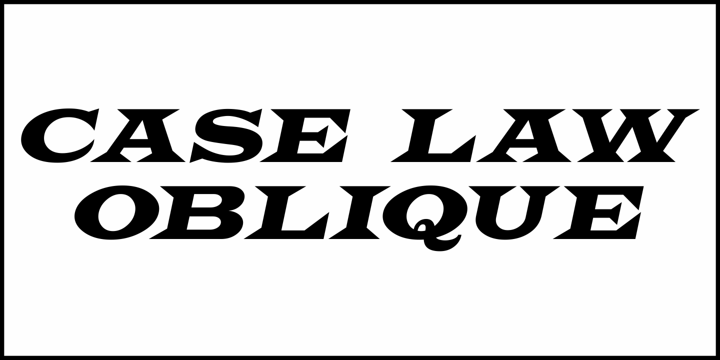 Case Law Font Poster #1