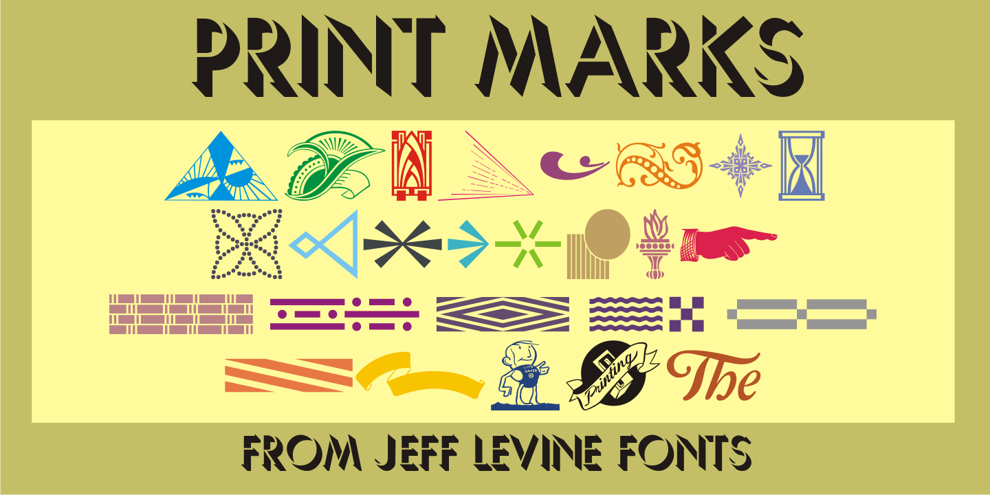 Print Marks Font Family Poster