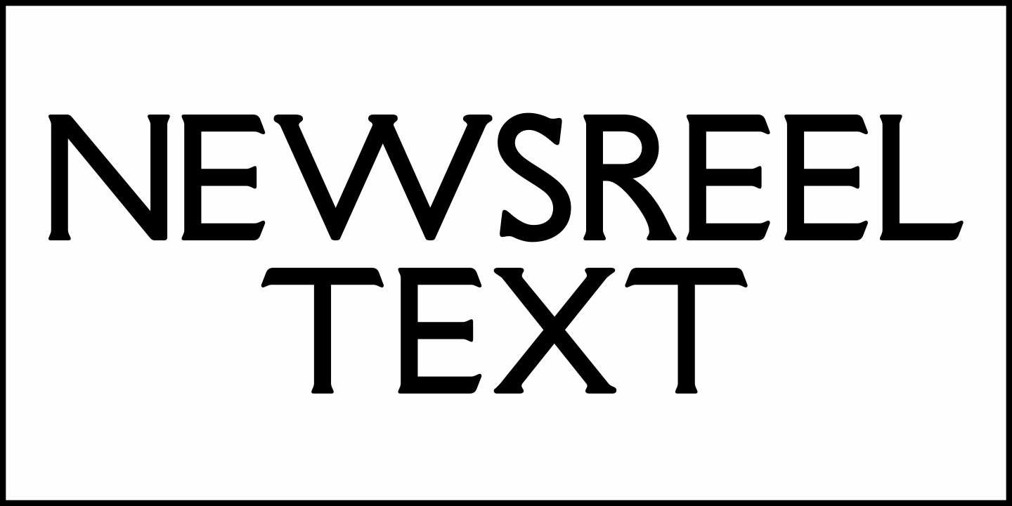 Newsreel Text Font Poster #2