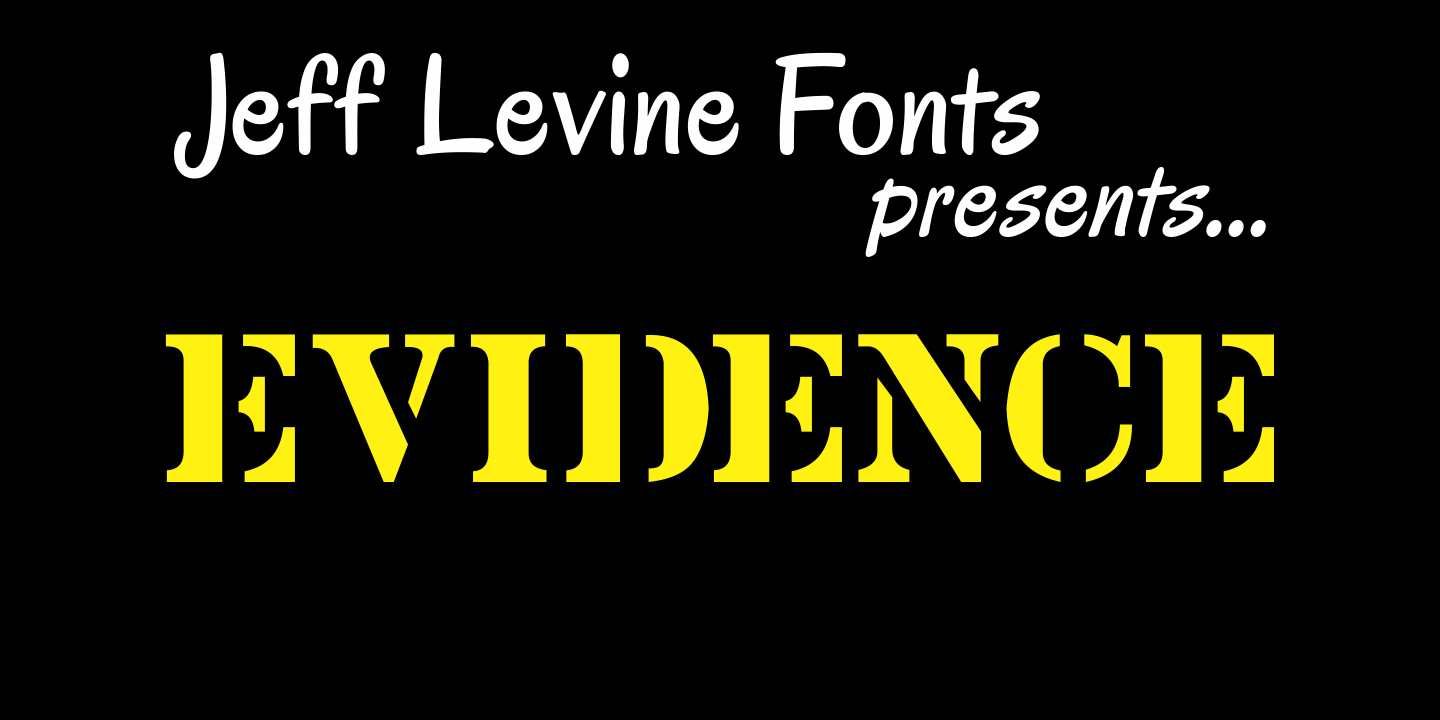 Evidence Font Family Poster