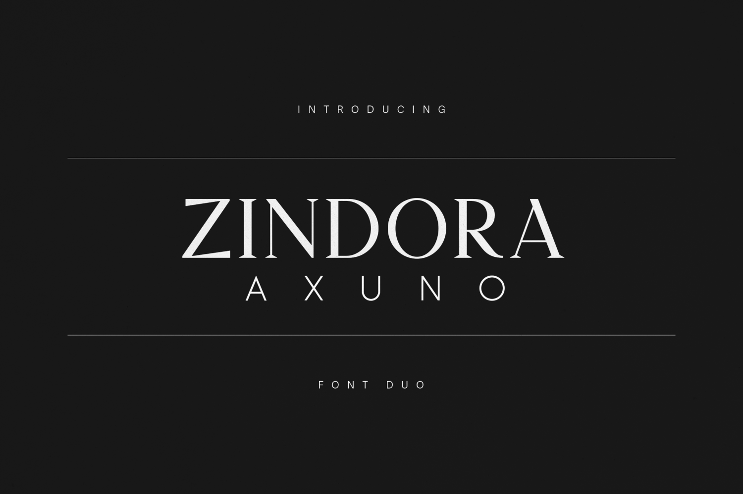 Zindora & Axuno Font Poster #1