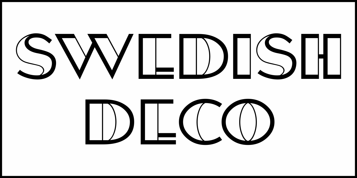 Swedish Deco Font Poster #2