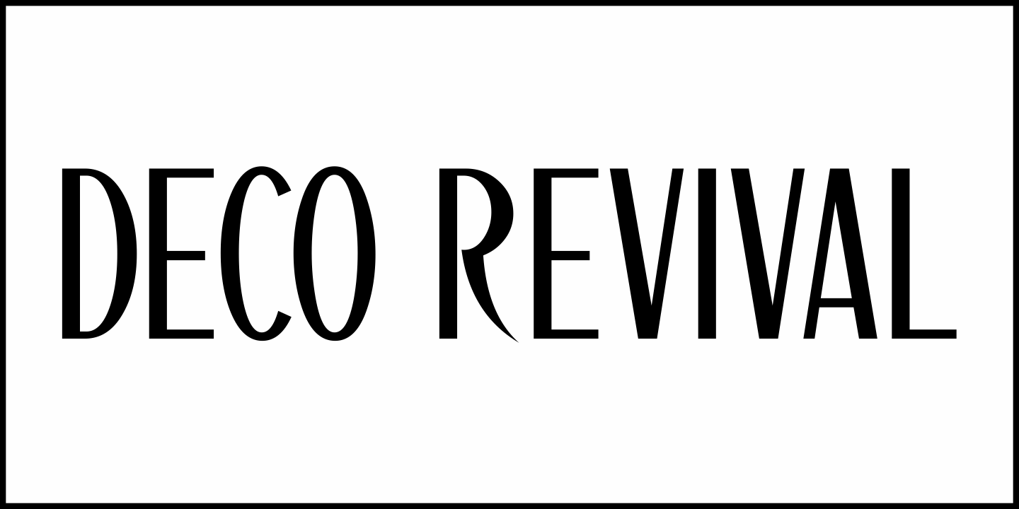 Deco Revival Font Poster #1