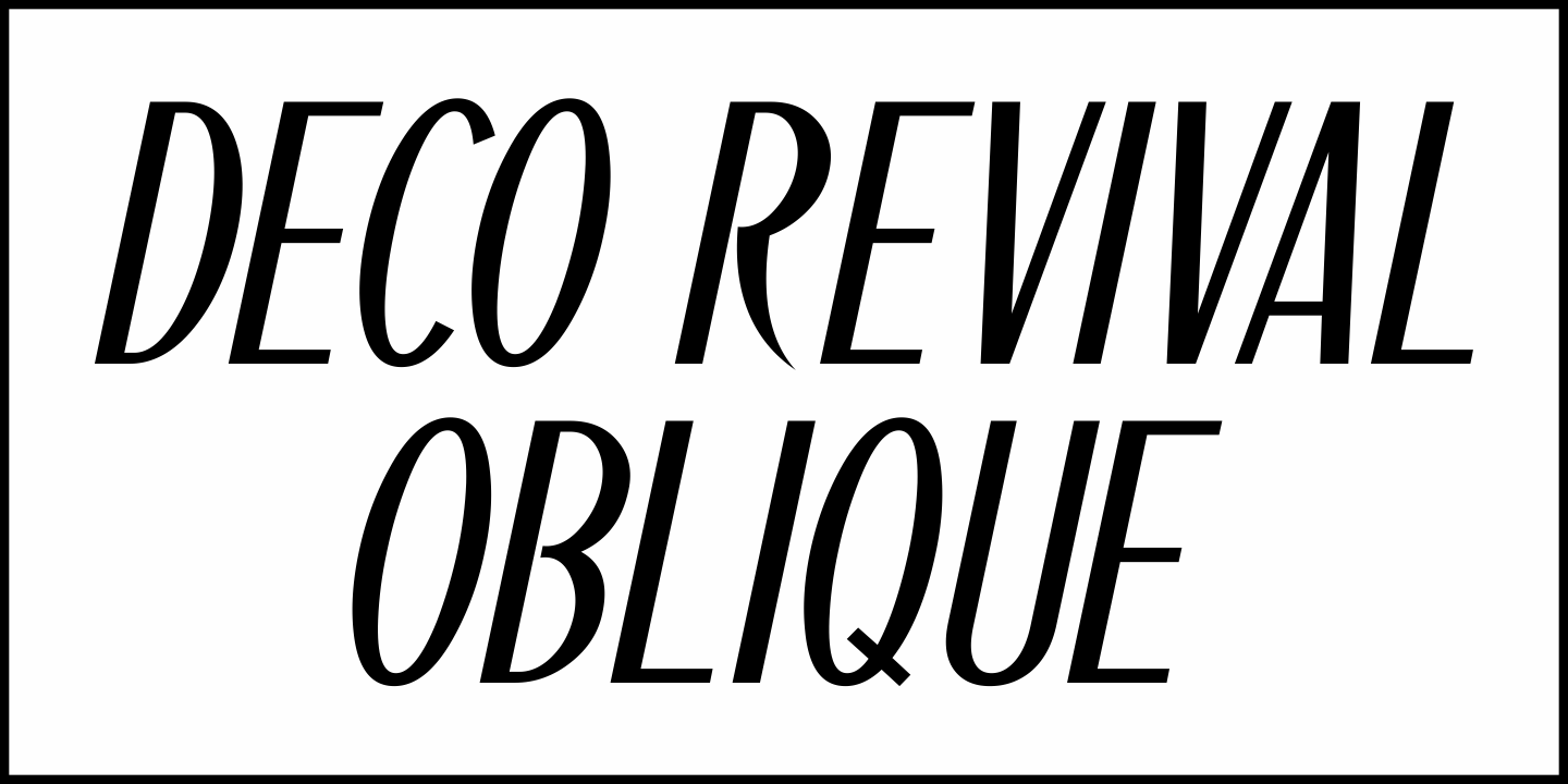 Deco Revival Font Poster #1