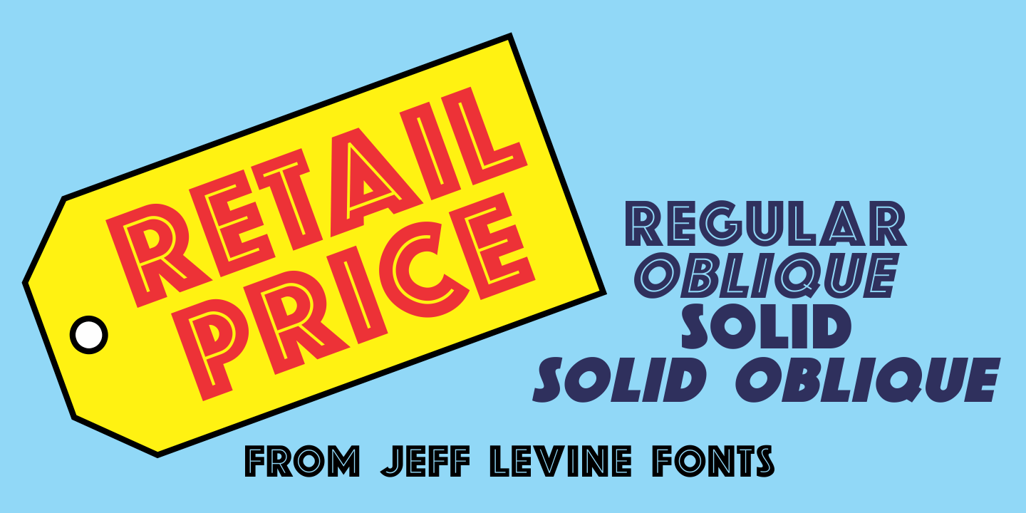 Retail Price Font Family by Jeff Levine Fonts | Font Bros
