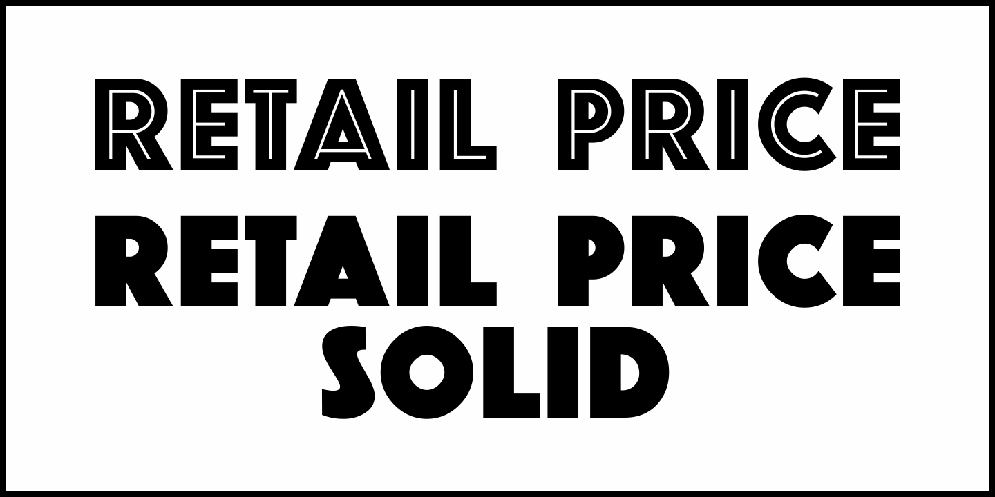 Retail Price Font Poster #1