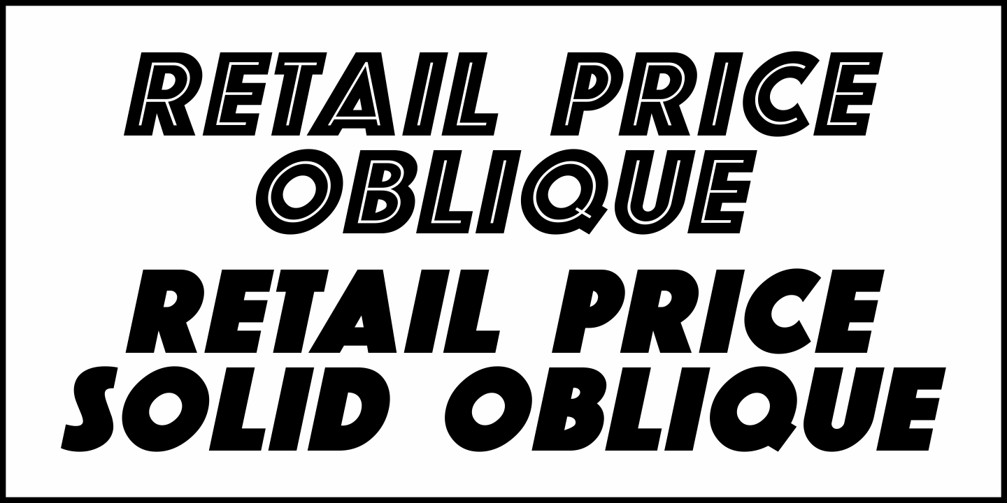 Retail Price Font Poster #1