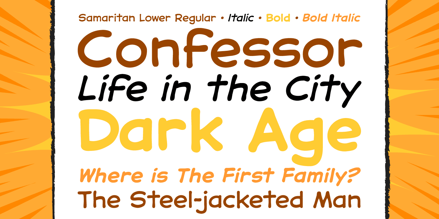 Samaritan Lower Font Poster #1