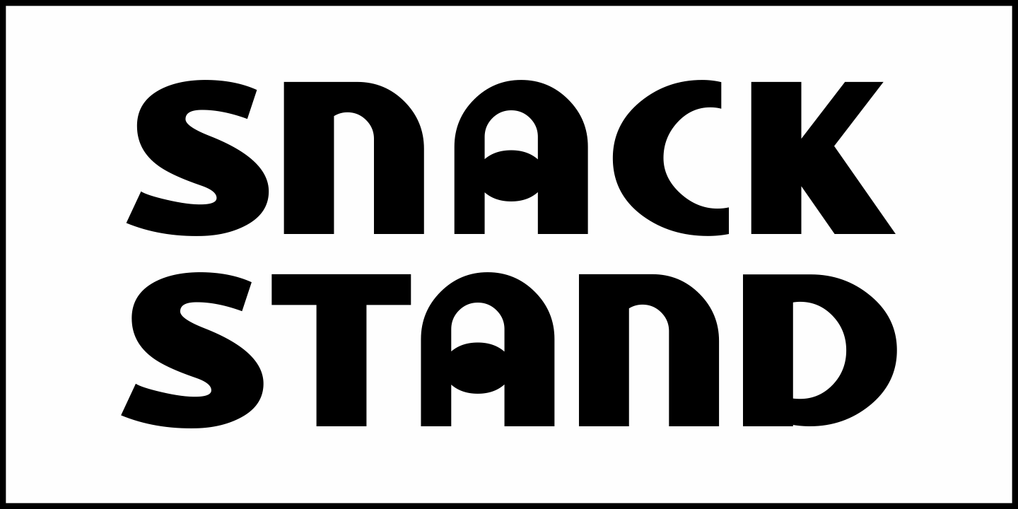 Snack Stand Font Poster #2